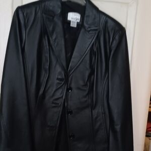 Black Leather Blazer